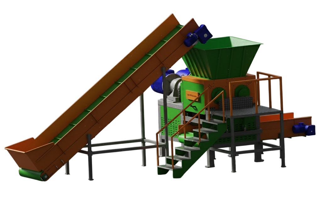 Çift Şaftli Tek Eksen Shredder